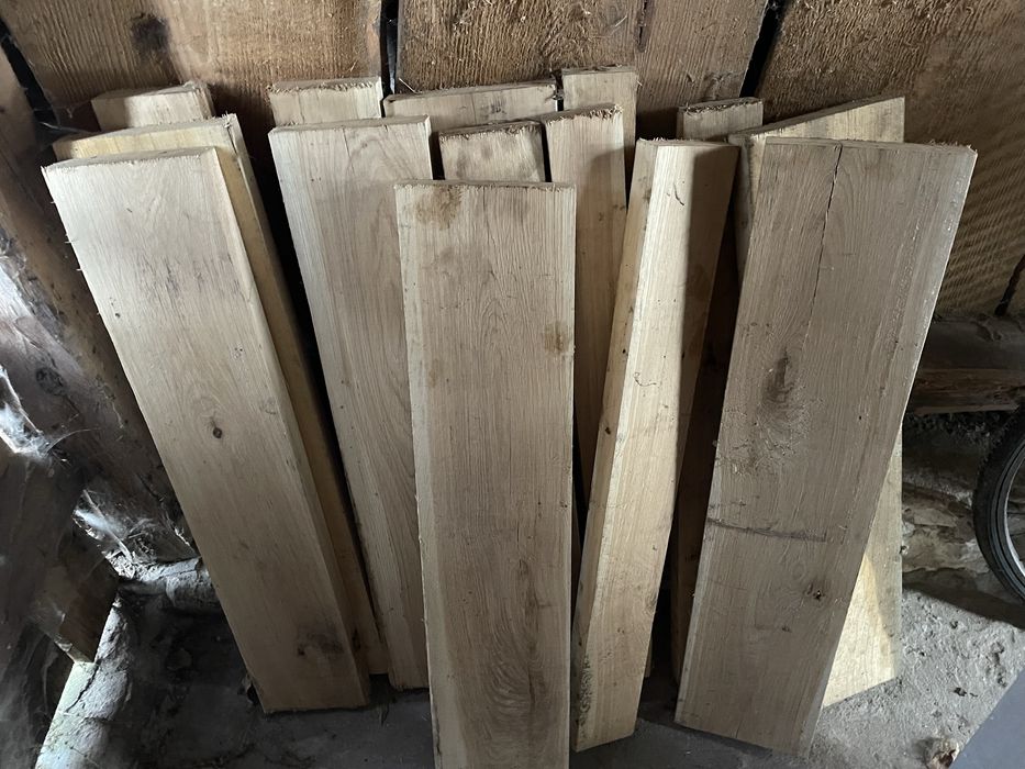 Deski dębowe na przykrycie kanału, schody, najazdy