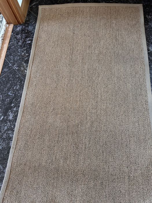 Tapetes  em sisal conjunto de 4 com rebordo novos