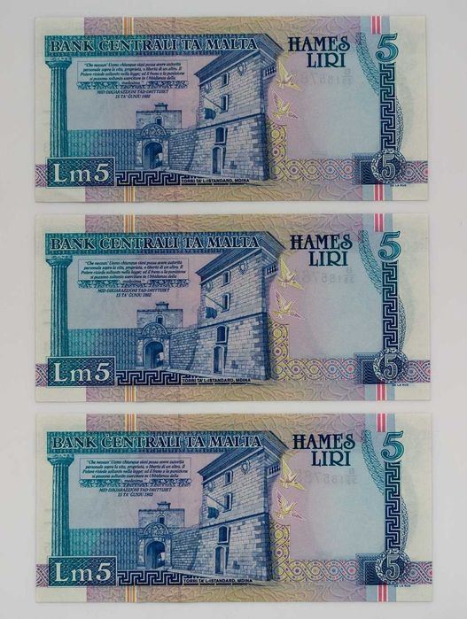 Malta 5 lira Malta 1994 P.46 -UNC