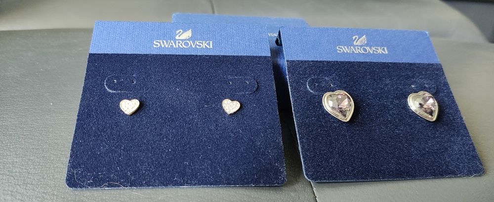 2 pary kolczyków Swarovski