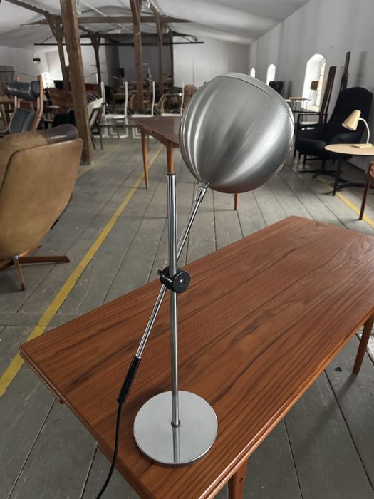Duńska,chromowana lampa biurkowa Space Age,lata70,vintage,design
