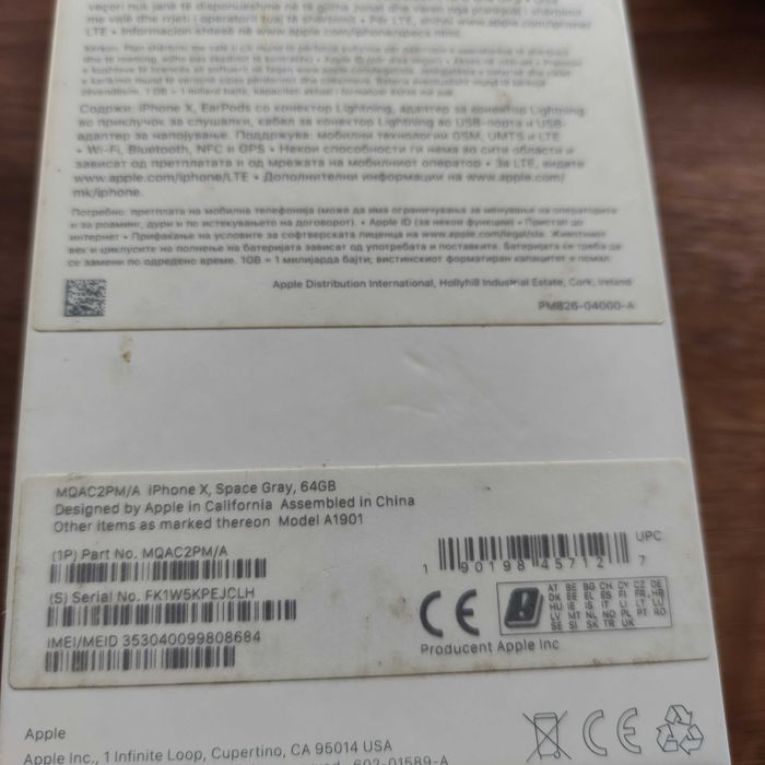 iPhone X, Space Gray, 64GB