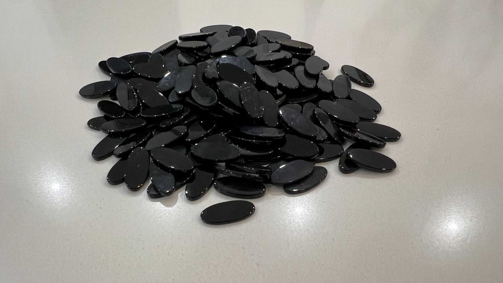 lote 200 pedras semi preciosas ONIX 18 x 8