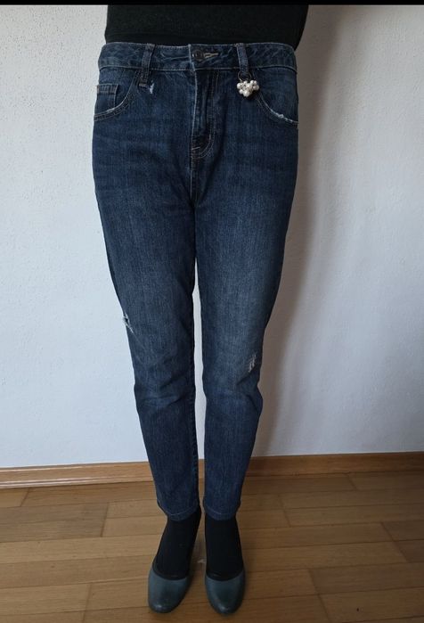 Jeansy Boy Friend  firmy Esmara– klasyczny granat, must have w szafie