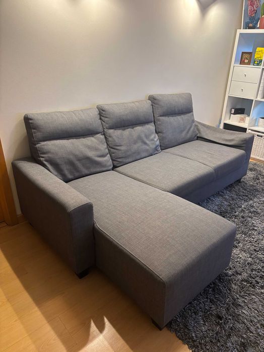 Sofá de 3 Lugares com Chaise Longue IKEA (Modelo KNISLINGE) — Para Desimpedir