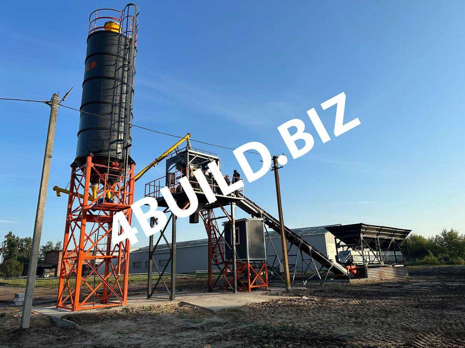 Компактний бетонний завод, бсу / рбв, стационарный, мобильный