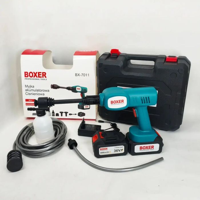 Мийка автомобільна високого тиску акумуляторна BX-7011 Boxer З 2 АКБ 36 Вольт 4000 mAh