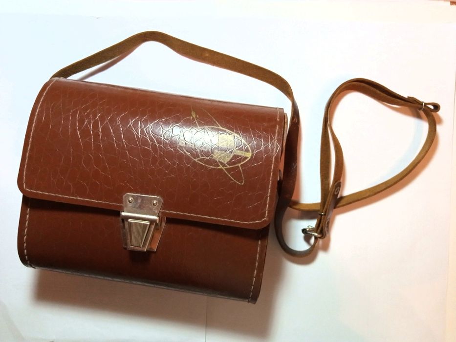 Шкіряна Сумка- кофр. Вінтажна