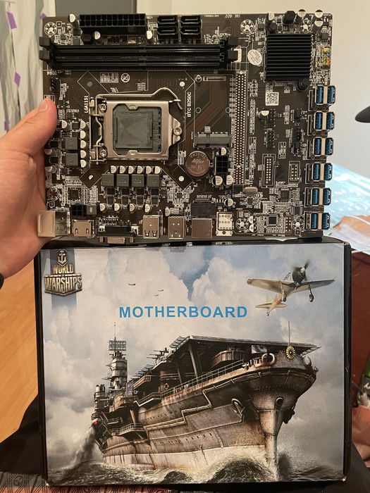 B250C BTC Mining Motherboard на 12 карт
