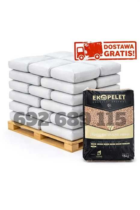PELLET drzewny 8 i 6mm Kaczkan Premium 975 KG Gietrzwałd i okolice PELET