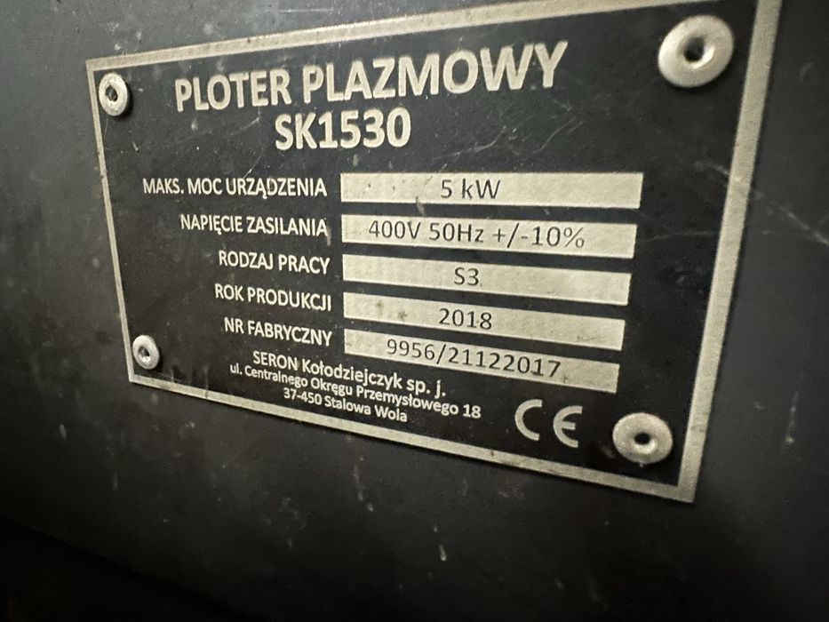 Wycinarka plazmowa SERON 1500x3000