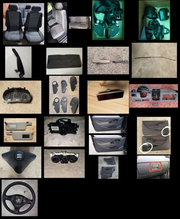 Plasticos Quartelas Botoes Frisos Volante Bancos Seat ibiza sport 6k2