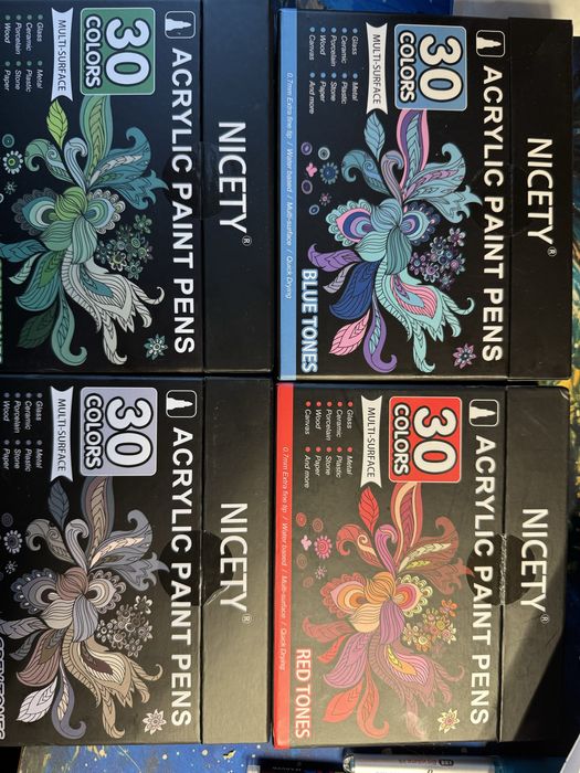 Акрилові маркери Languo/Grasp/Guangna/Nicety/Flysea 9/12/24 в упаковці