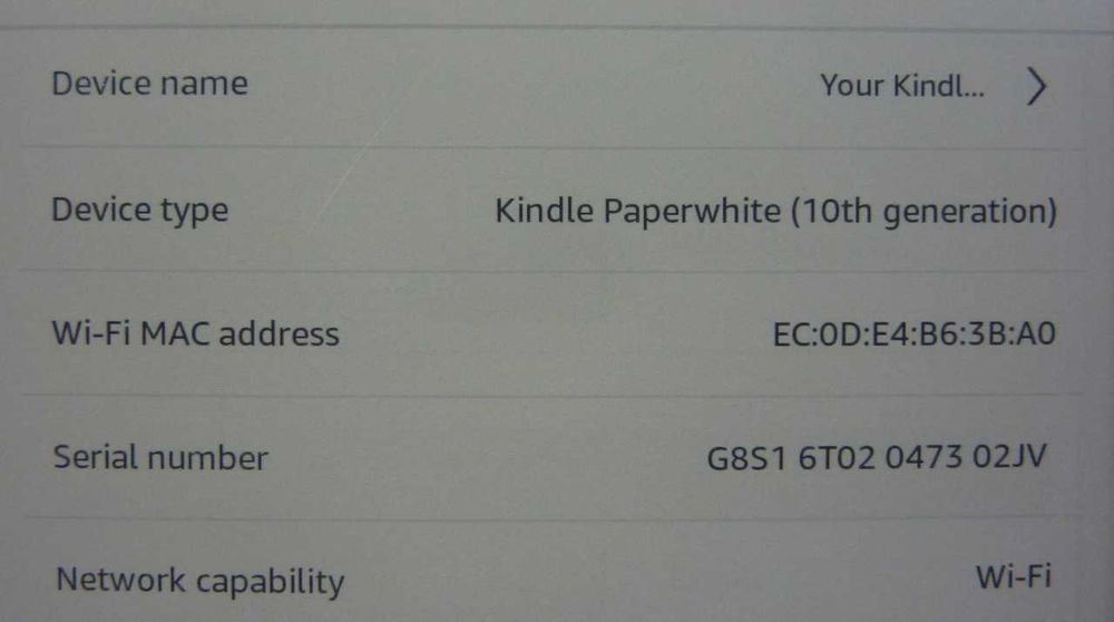 Kindle paperwhite 4 10th generacja - 8 GB pamięci -02JV-