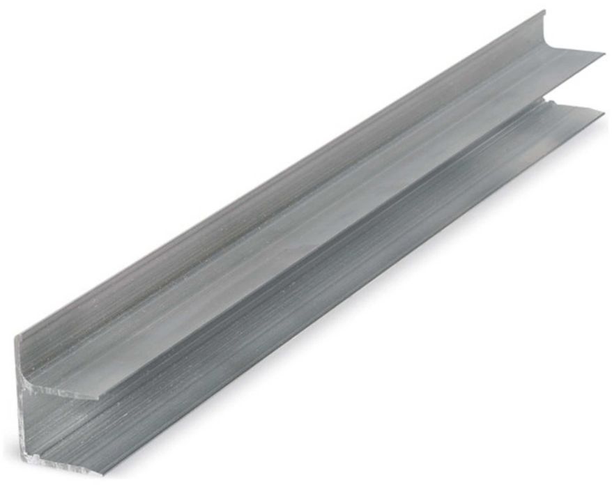 Profil aluminiowy do poliwęglanu zamykający F 8 mm 2 m