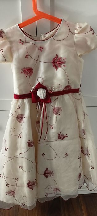 Sukienka ŚLUB WESELE KOMUNIA r.128/134