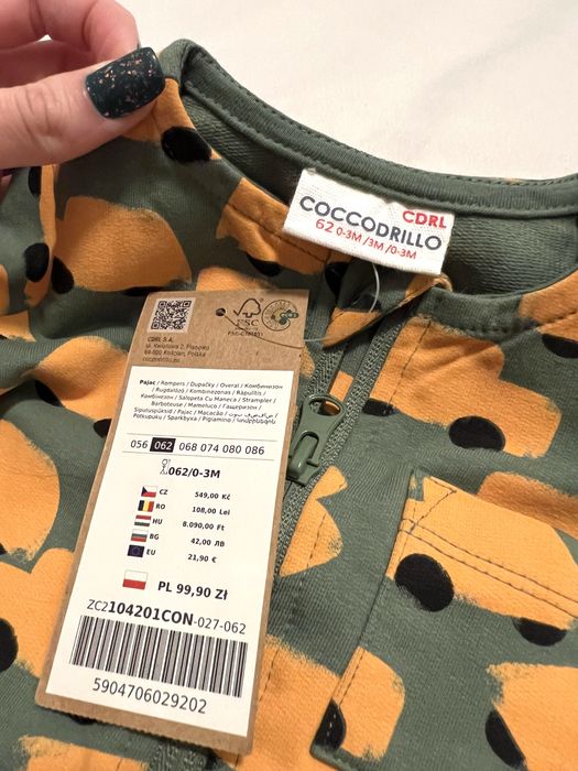 Śpiochy chłopięce pajac dla chłopca w auta samochody 063 Coccodrillo