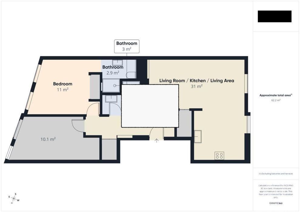 Apartamento T2 em Misericórdia de 62,2 m2