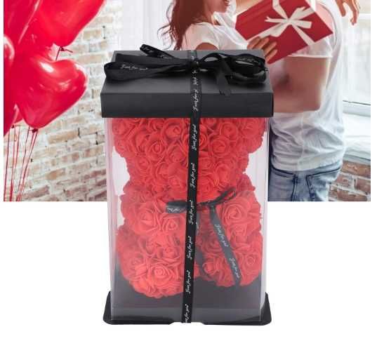 Mis Z Róż W Pudelku Na Walentynki