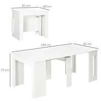 Mesa extensível multifuncional cozinha ou escritório branca de sala de jantar sem uso 180X85X75