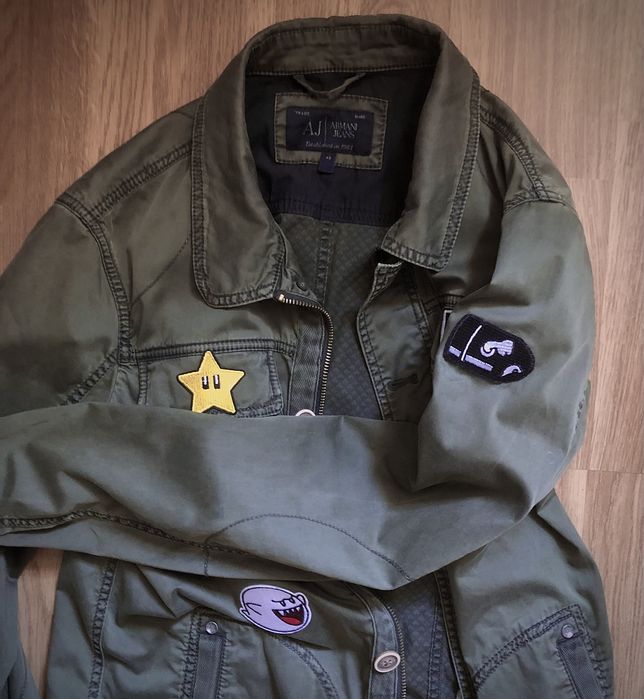 Casaco personalizado verde, estilo militar Armani Jeans