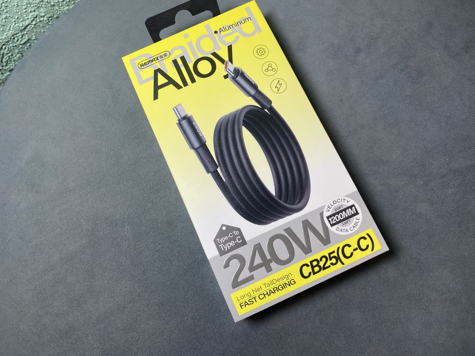 Кабель type-c Remax 240 Вт, 1.2 метра