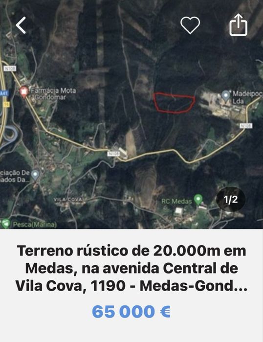 Terreno 20.000m2/Medas/ Gondomar.
