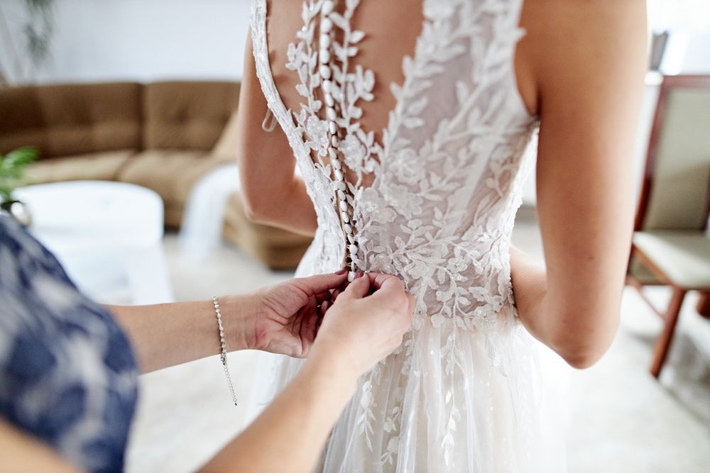 Suknia ślubna cekiny