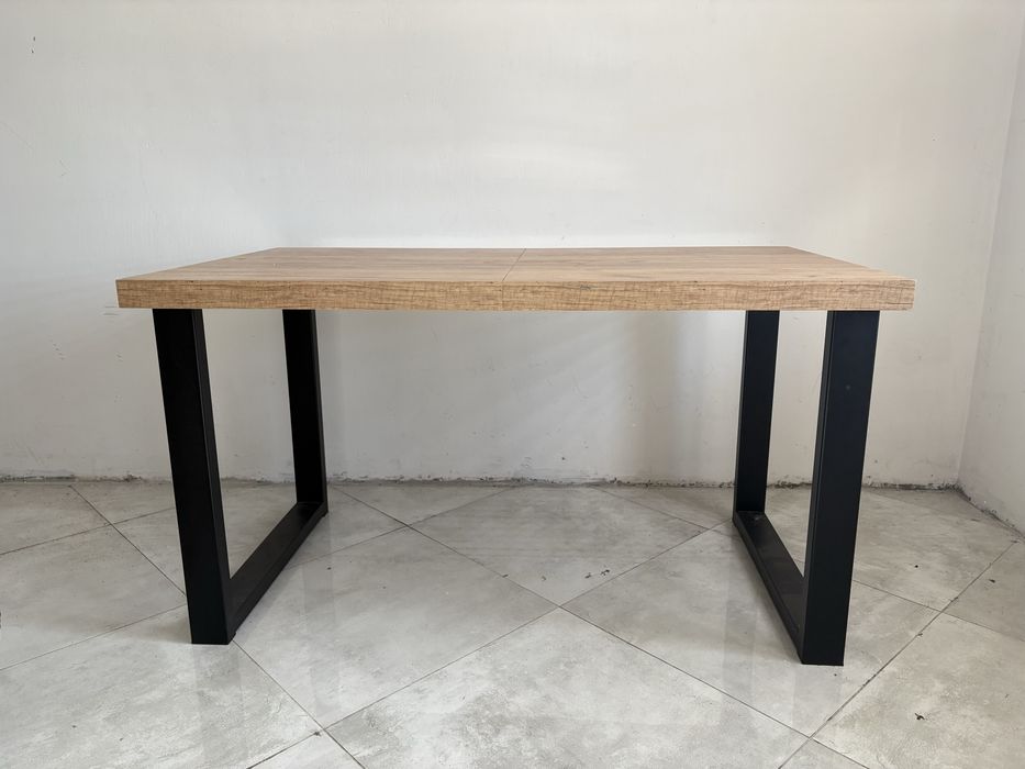 Stół rozkładany 80/140 - 80/240 LOFT - dąb craft - metalowe nogi