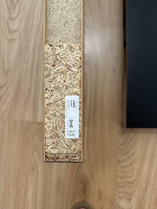 2 LACK Estante de parede, pret-cast, 110x26 cm