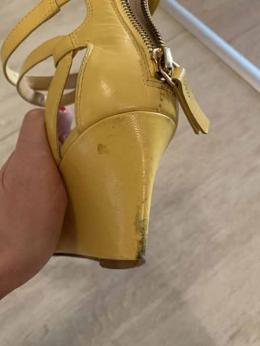 Żółte buty na koturnach koturny sandały Nine West 39