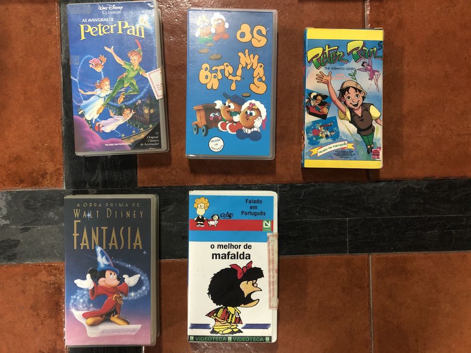 VHS antigas disney mafalda indiana jones etc