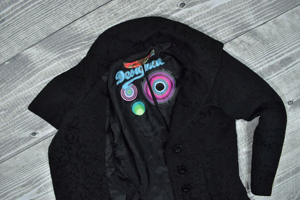 Desigual Designerski Płaszcz Damski Logowany / 36
