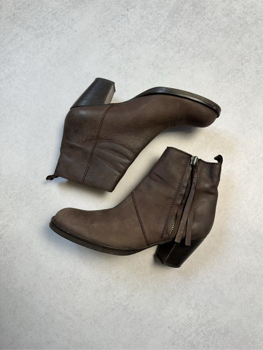 Кожаные ботильйони Acne made in Italy женские ботинки (оригинал)