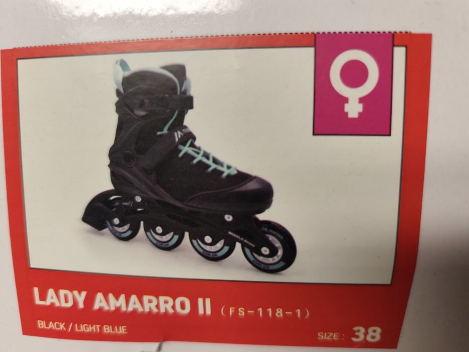 Rolki Lady Amarro II roz. 38 nowe łyżworolki damskie