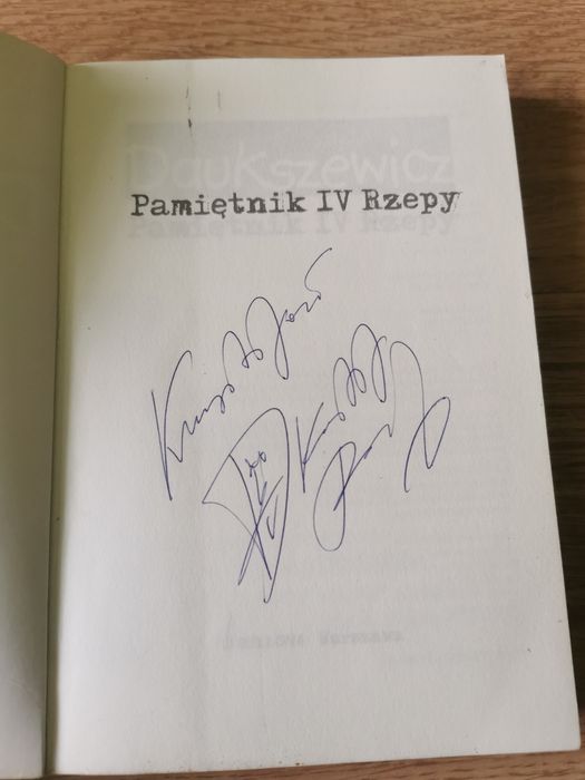 Pamiętnik IV Rzepy -  Daukszewicz z autografem