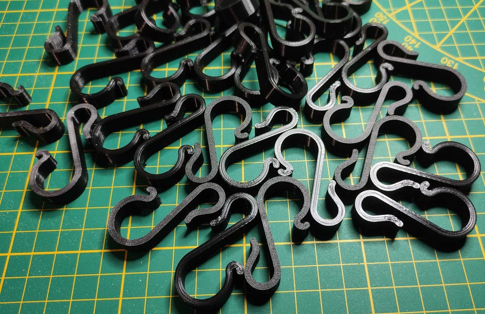 Haczyki na rynnę do lampek rant 12 - 20mm i inne 50 szt. kolory