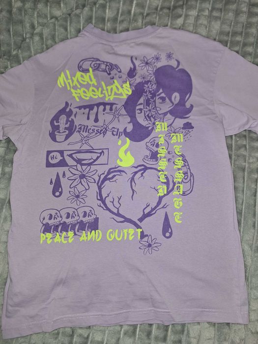 T-shirt XS  S Cropp fiolet