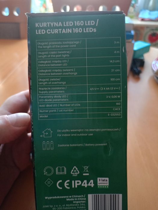 Kurtyna świetlna LED