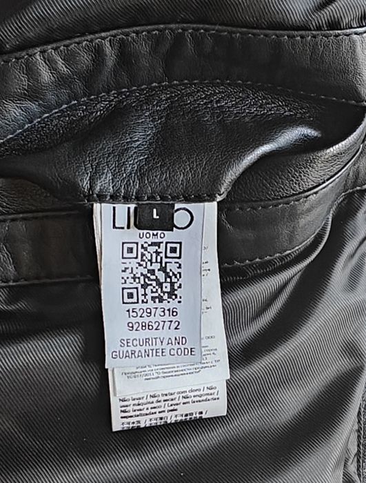 Nowa kurtka męska skórzana czarna LIU JO 100% skóra rozmiar L
