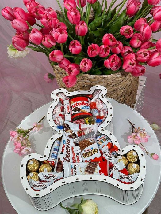 ПОД ЛЮБОЙ БЮДЖЕТ! Подарок на 8 марта девушке. Бокс со сладостями