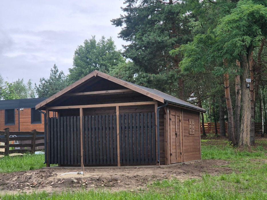 Domek ogrodowy WILL PREMIUM 4x6 m z drewutnią 4x1 m