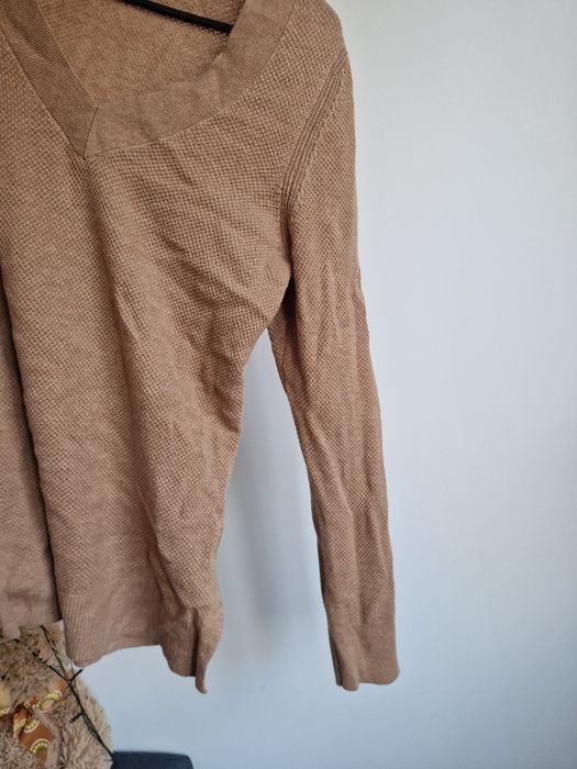 Oversize sweter / bluzka z długim rękawem, gap, kremowy, cielisty, brą
