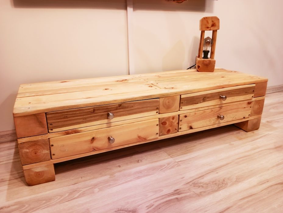 Szafka pod TV z drewna