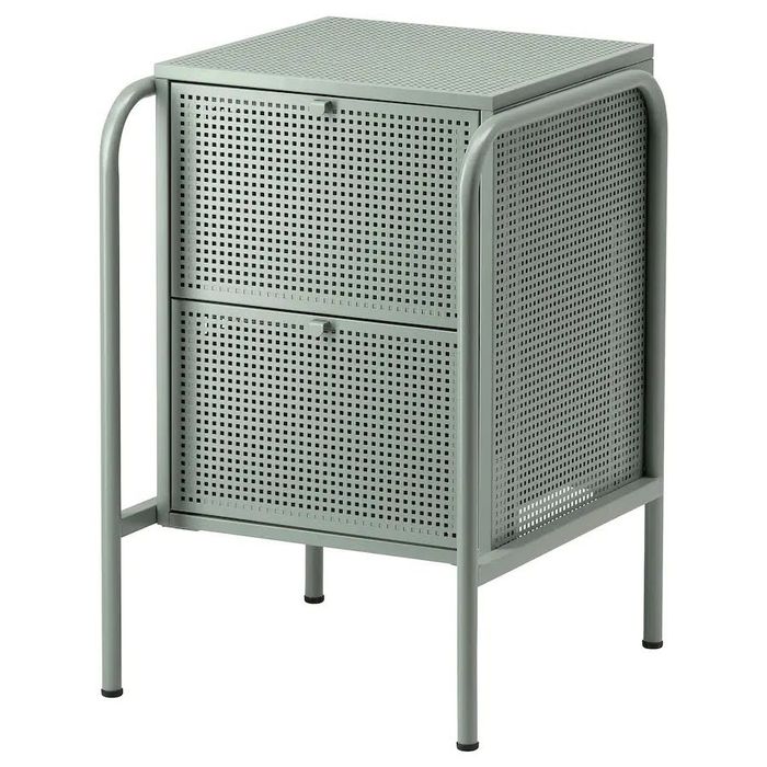 2 metalowe szafki nocne Ikea NIKKEBY
