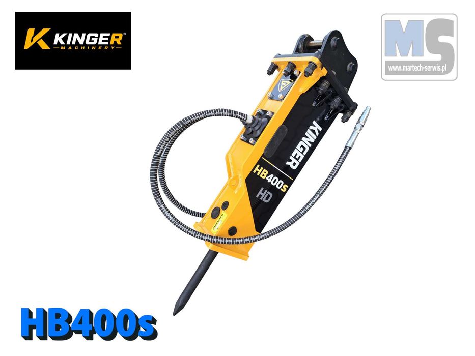 Młot hydrauliczny wyburzeniowy KINGER HB400s 145kg do koparki GW 2 lata