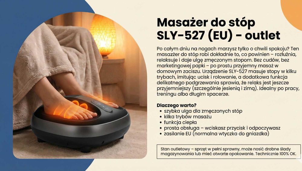 Elektryczny Masażer do stóp SLY-527 (EU) – outlet