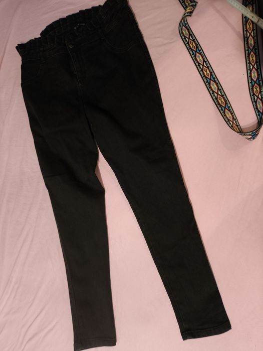 Spodnie jeansowe dżins rurki elastyczne wysoki stan 44 46 XXL