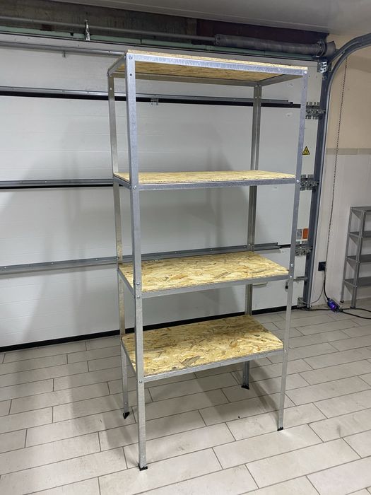 Стеллаж металевий в підвал полиці етажерка в гараж погреб СТО комора