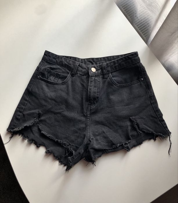 Шорти джинсові жіночі сіро-чорні